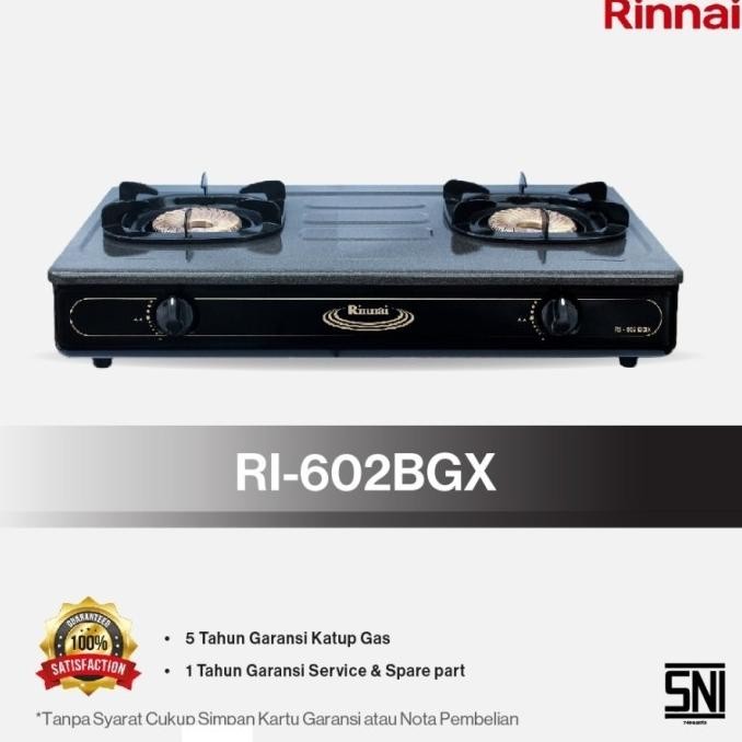 Kompor Rinnai RI 602 BGX Tornado/ Kompor Rinnai 2 Tungku RI 602 BGX