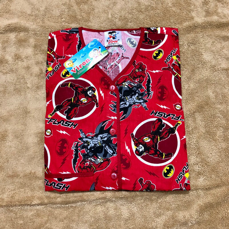 Baju Anak Halus & Tebal Baju Tidur Anak Viron 10-16/ Piyama Anak Katun Premium Adem
