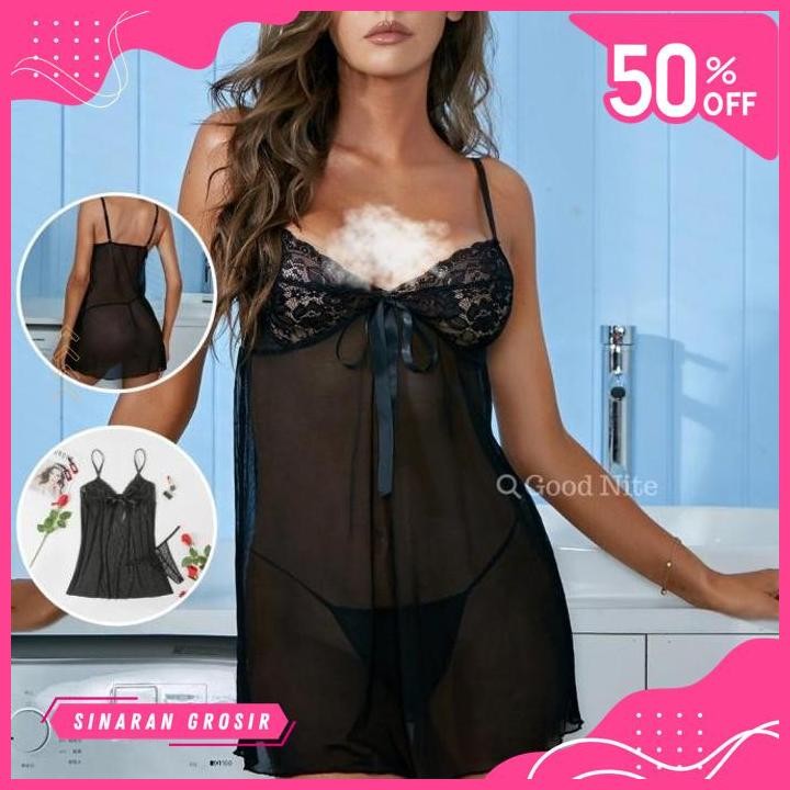 SINAR GROSIR BAJU TIDUR SEKSI TRANSPARAN LINGERIE SUPER HOT MENGGODA SUAMI MURAH MERIAH 