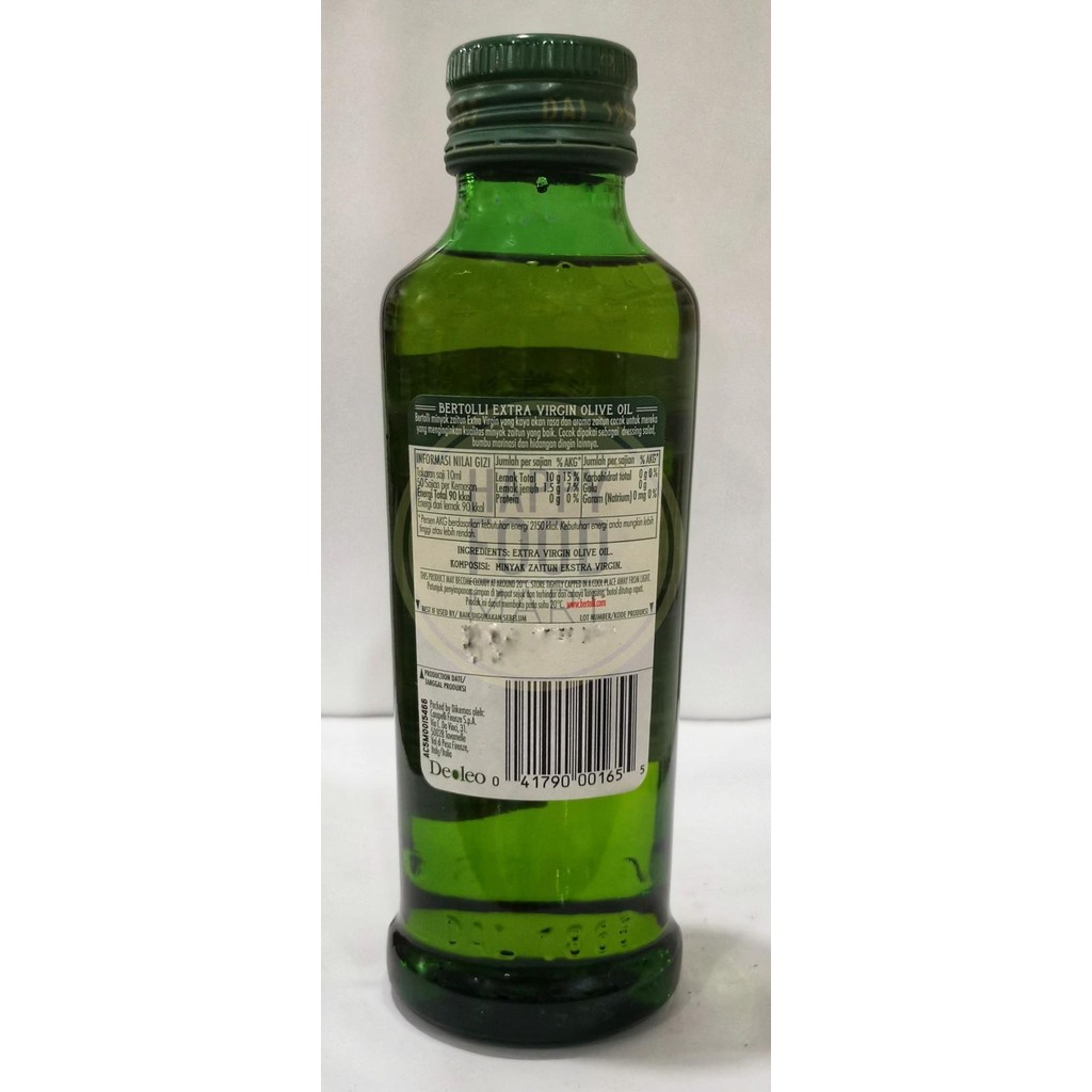 

Bertolli Extra Virgin Olive Oil 250Ml/Minyak Zaitun/Minyak Olive Original Dan Terpercaya