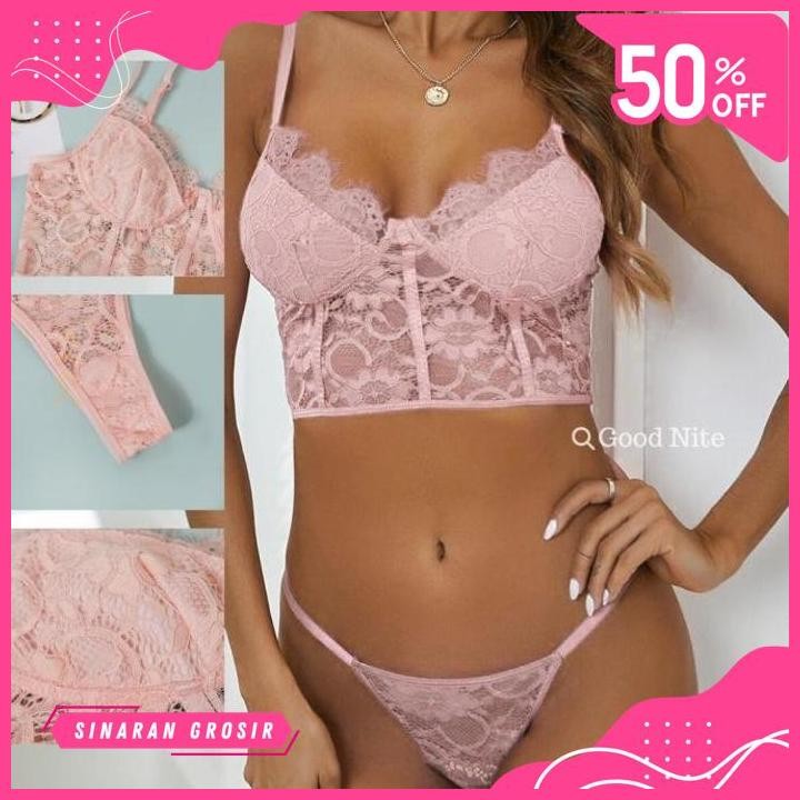 SINAR GROSIR SET BRA LINGERIE SEXY LINGERIRE BRA SEXY HOT TRANSPARAN GRATIS ONGKIR 