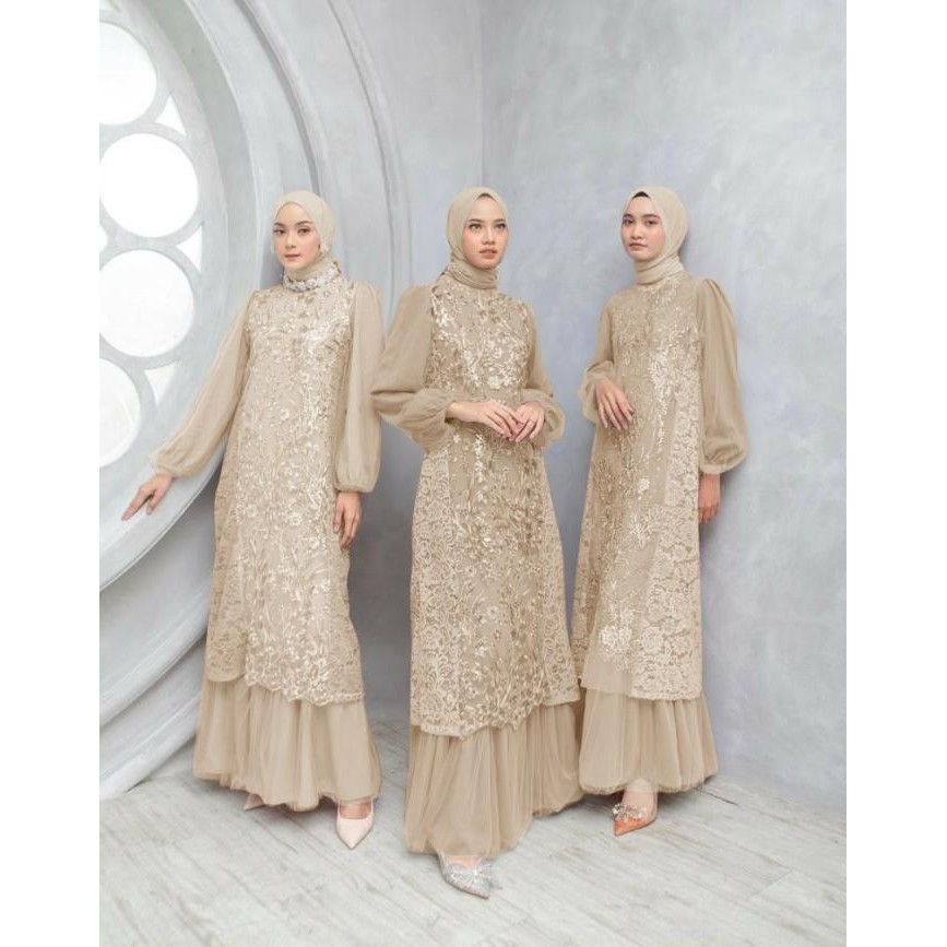 Terjangkau Baju Gamis Wanita Terbaru Muslim 2023 Model Casual Kondangan- Farida