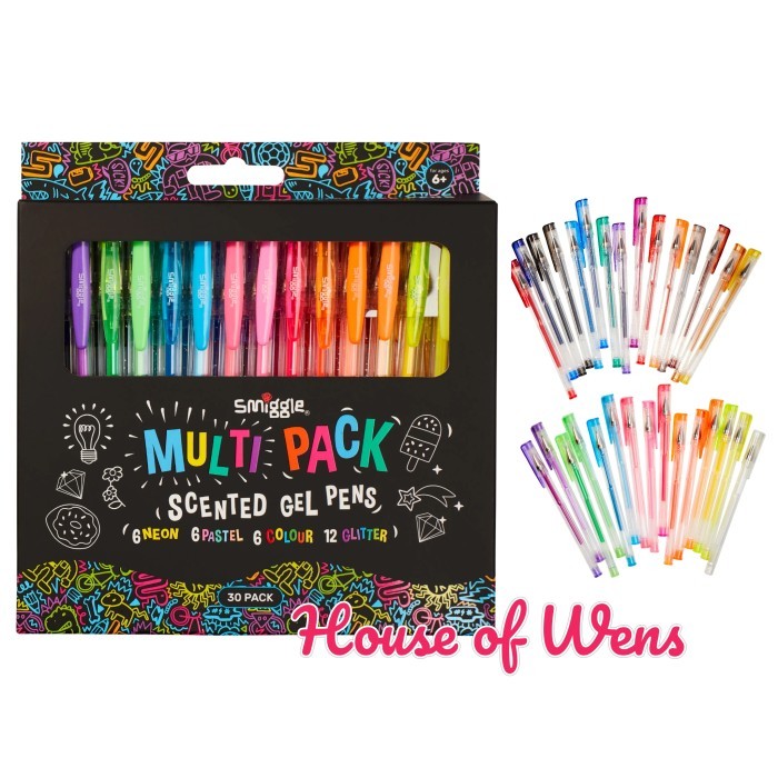 

SMIGGLE MULTIPACK SCENTED GEL PENS X30 ORIGINAL - PULPEN PACK