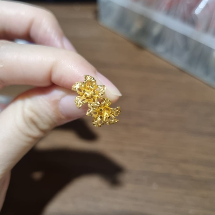 Ready Anting emas asli model kendari kadar 875 hadiah ultah
