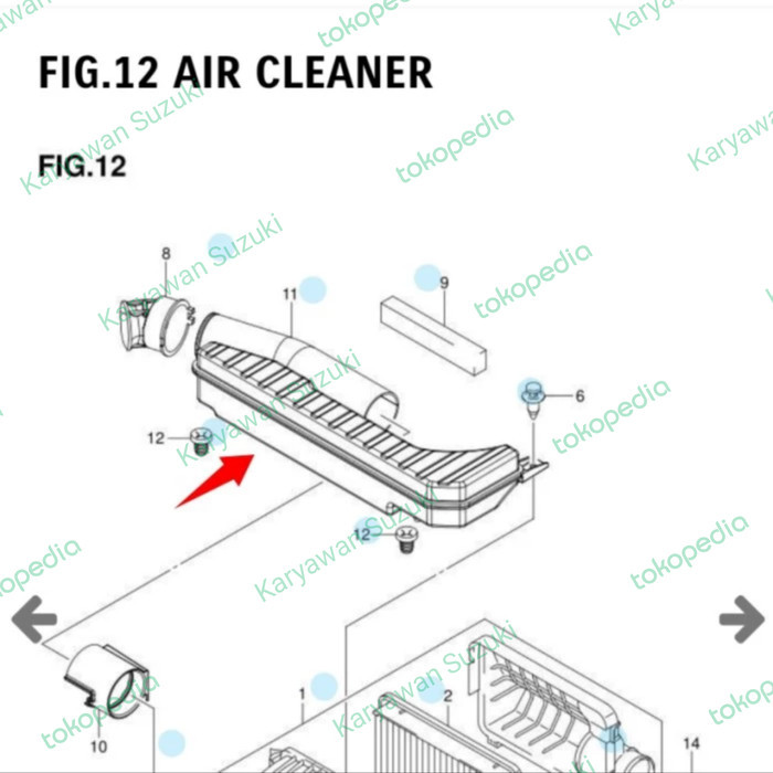 Turbo Timer Udara Pipa Filter Udara Ertiga Sisi Depan Ori Sgp