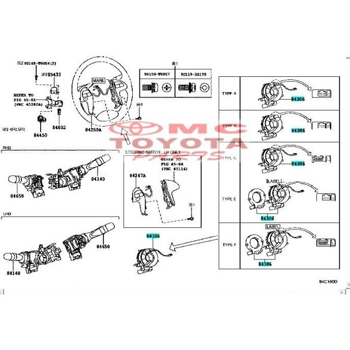 Kabel Spiral Stir Klakson Cable Sepiral Setir Avanza Xenia Agya Ayla Calya Sigra 84306-BZ200-001