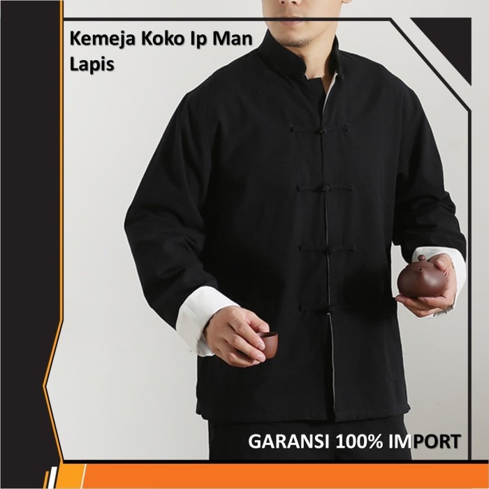 [Laris] Baju Kemeja Koko Pria Unik Cina Kungfu Ipman