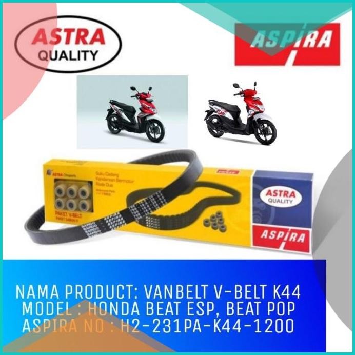VAN BELT VBELT+ROLLER ASPIRA K44 ORI MOTOR HONDA BEAT ESP BEAT POP 11O