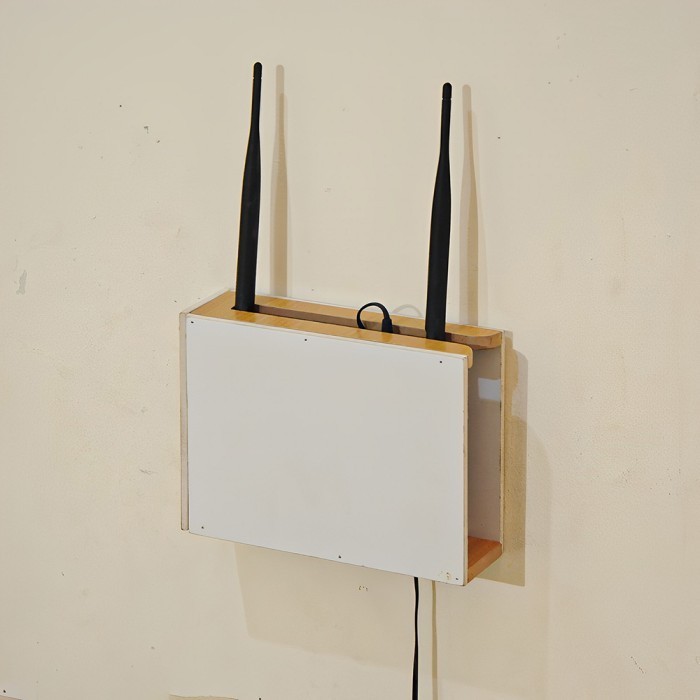 Rak Modem Dinding Gantung Tempat Router Wifi Tempel Rak Modem Gantung Dinding SE01