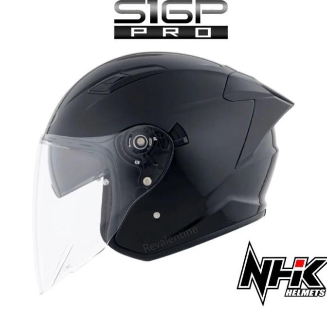 NHK S1 GP PRO PLUS BLACK GLOSSY ORIGINAL | HELM HALF FACE ORI SNI LAT
