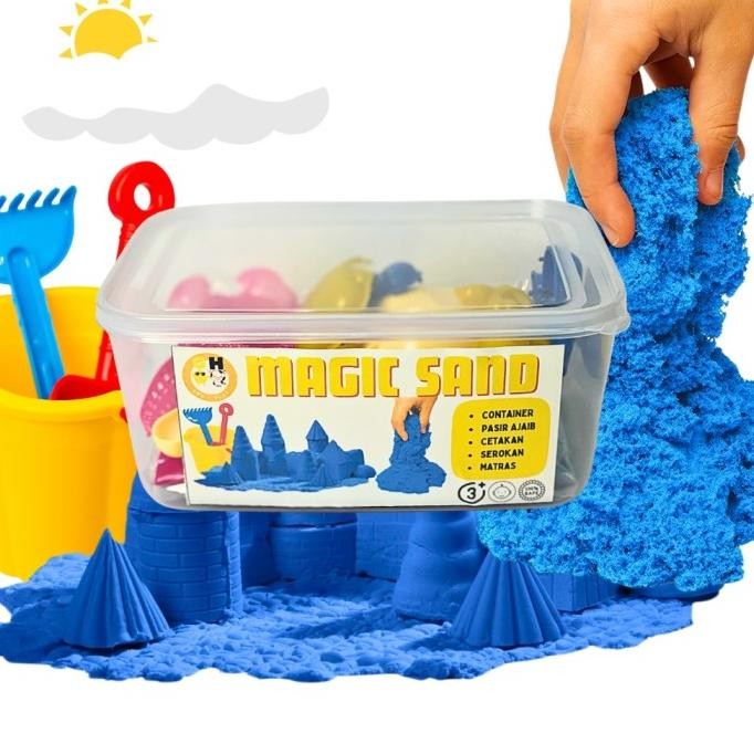 

Terbaru Mainan Edukasi Set Pasir Ajaib Free 2 Slime Mini Magic Sand Set