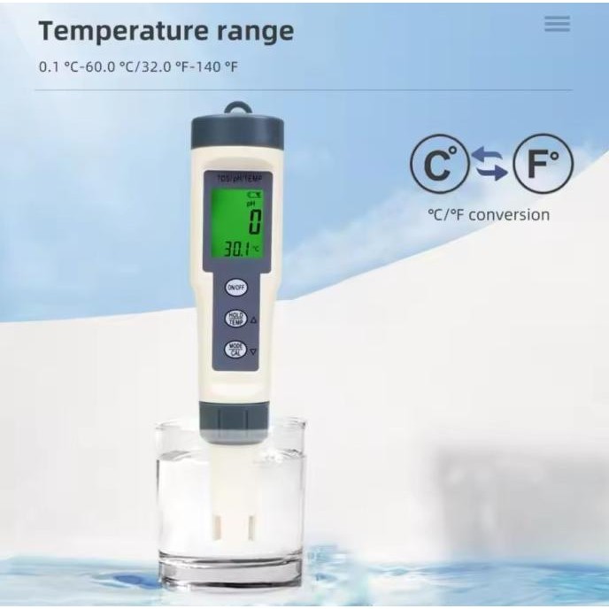

Terbaru Ez-9901 Ph - Tds - Temp Meter 3In1 Water Quality Tester Ez9901