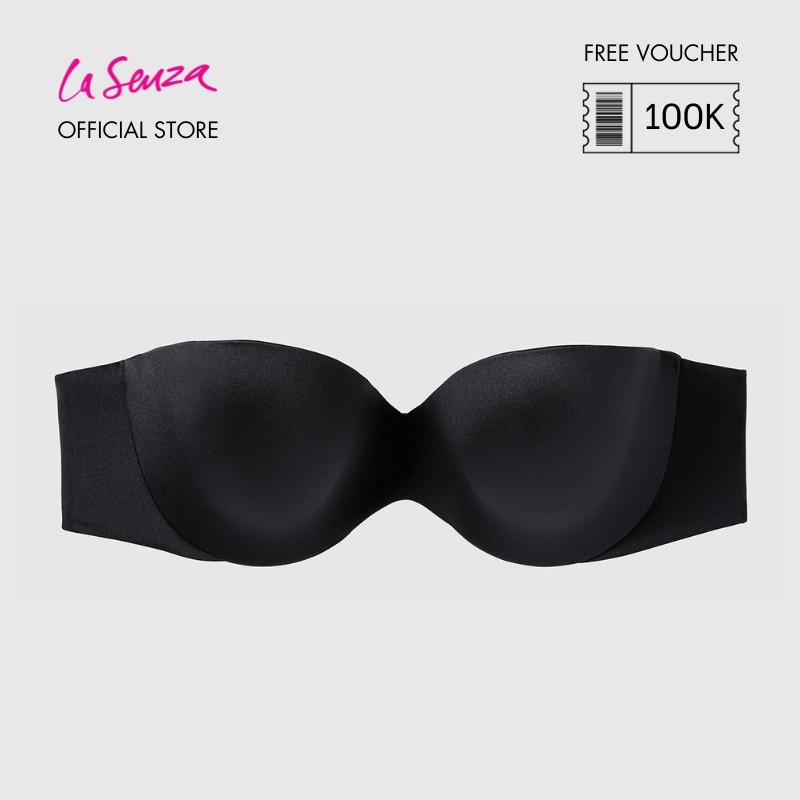 La Senza Strapless Lightly Lined Bra Wanita Warna Smoulder Black 60253276-03YZ / 60262449-03YZ