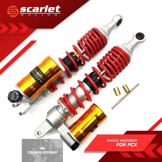 Shock Shockbreaker Scarlet Racing Tabung Bawah Adjuster Xmax Pcx 9002
