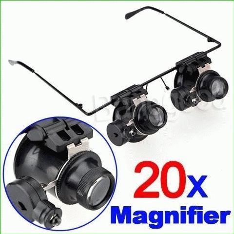 

Eyeglasses Reparation Tool for Mechanic Kacamata Led Pembesar 20x Zoom