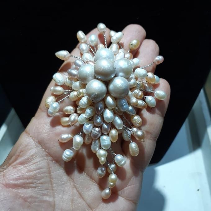 Bros mutiara enam barok, bros kebaya mutiara barok H56J