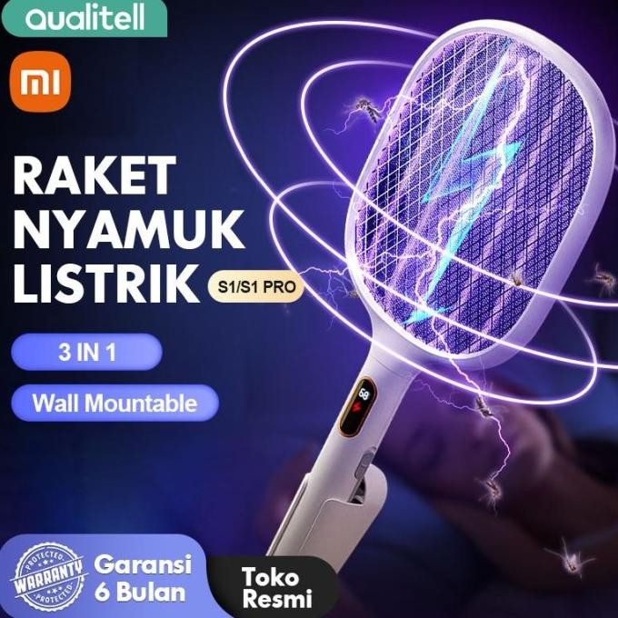 Qualitell Xiaomi Raket Nyamuk Listrik S1 Multifungsi Pembunuh Nyamuk