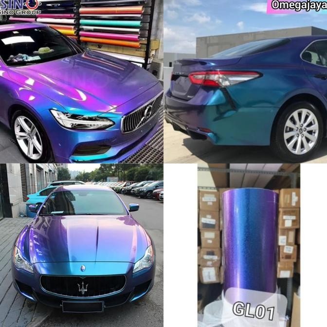 Baru Stiker Mobil Bunglon L152CmxP50Cm Memiliki Lem Wrapping Kendaraan