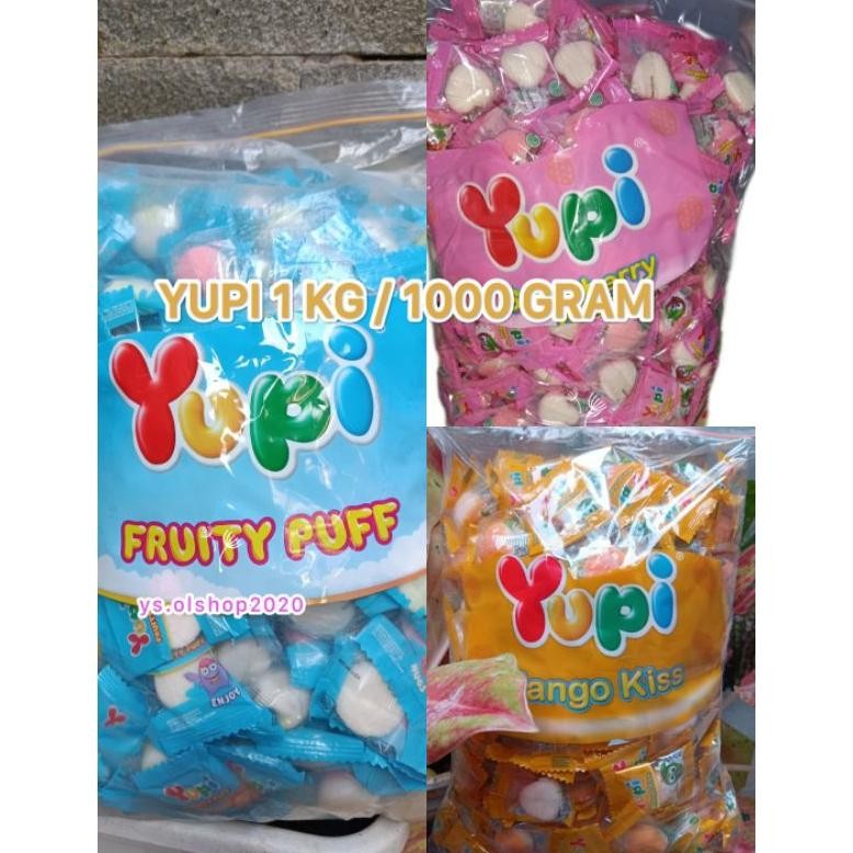 

Lm - Aneka Yupi Reseller 1000 Gram rasa Kiss Strawberry Stoberi, Mango Kiss & Fruity Puff Expired 2026