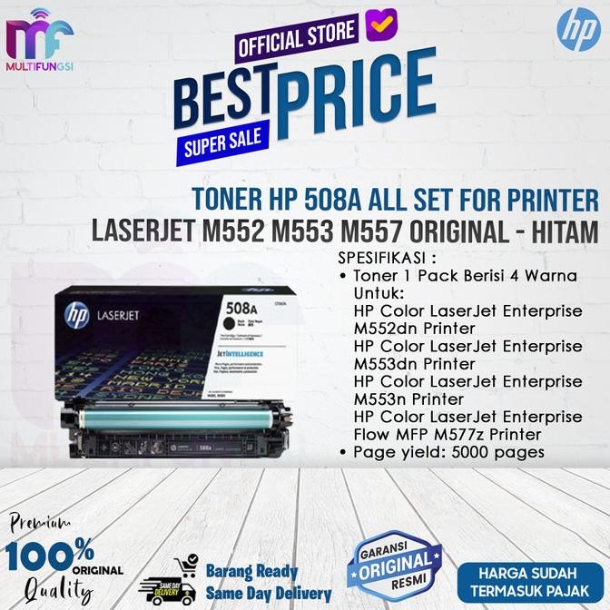 Toner HP 508A For Printer Laserjet M552 M553 M557 Original