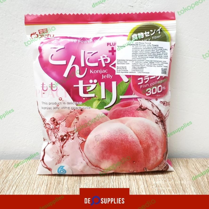 

Lm - YUKIGUNI Konjac Jelly Peach - Permen Jeli Persik Japan Agar Puding