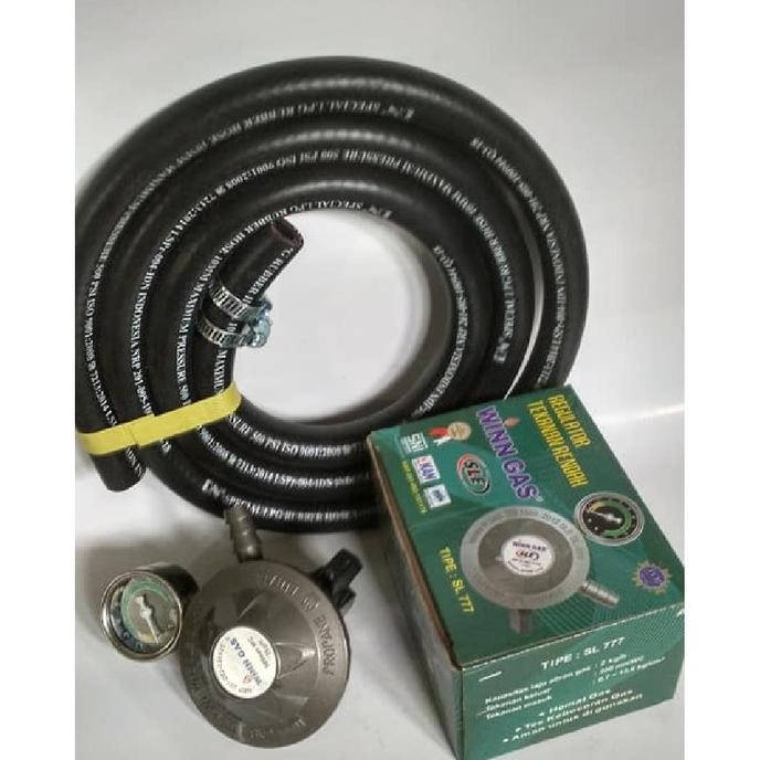 Regulator BIOSAVE Matic WINN GAS SL 777 M Selang Gas LPG 500 PSI