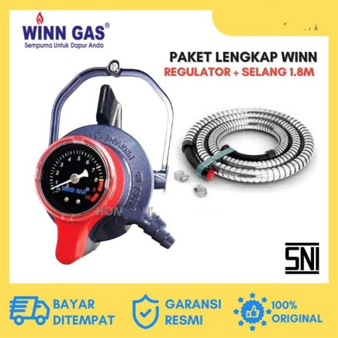 Winn Gas , Win Gas , W 900 , Selang Paket + Regulator , Safety