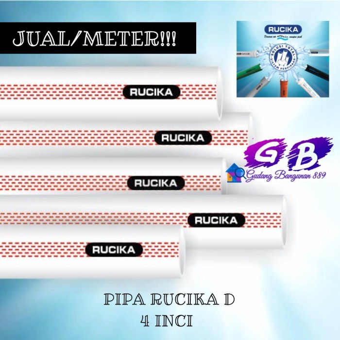 PIPA RUCIKA METERAN 4"/PARALON WAVIN D 4INCH JUAL/METER