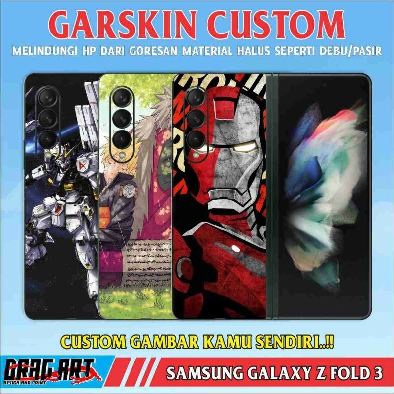

Wrap* Samsung Galaxy Z Fold 3 Wrap Skin Stiker Garksin CUSTOM Gratis (2pcs)