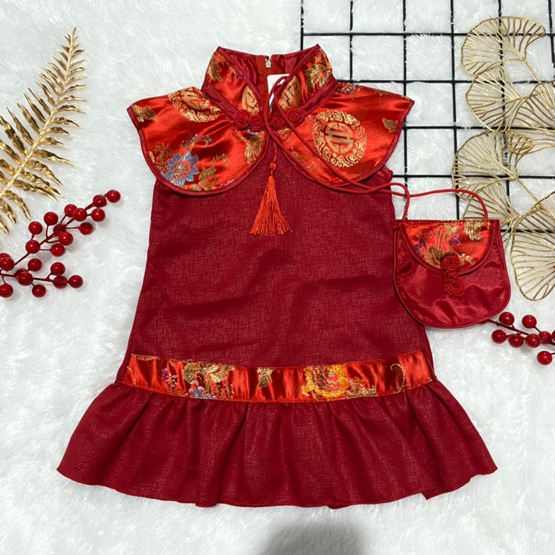 Gaun Driss Gaun Cheongsam Dress Terbaru 2025 Xing Usia 1 Hingga 14 Tahun Anak Perempuan Bju Dreas Im