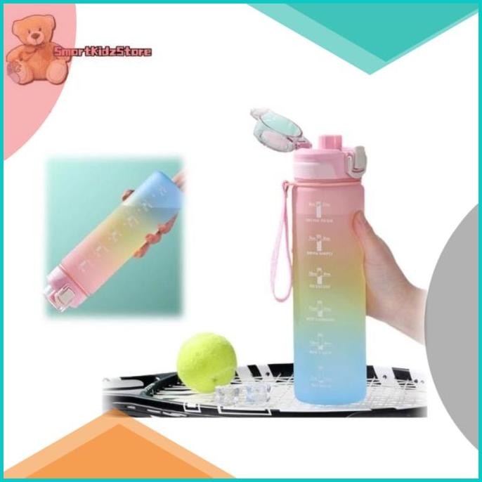 Botol Minum 1 Liter Botol Viral Botol Pelangi Botol Minum Motivasi 07D
