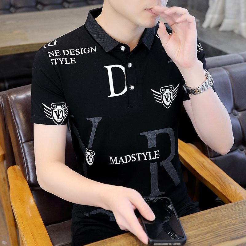 POLO Shirt Men's Korean-Style Lapel Short Sleeve Men's Versatile T T-shirt