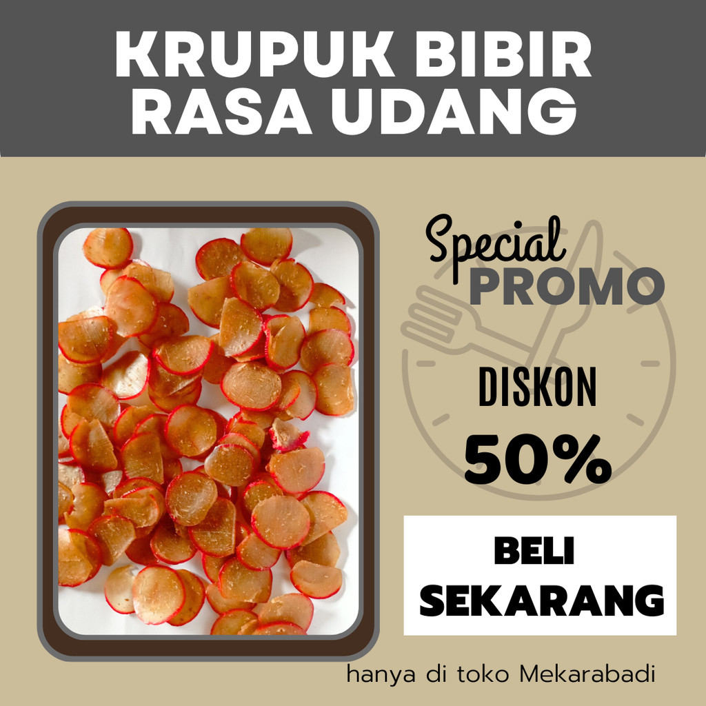 

Krupuk Udang Bibir Kualitas Premium 500 Gram