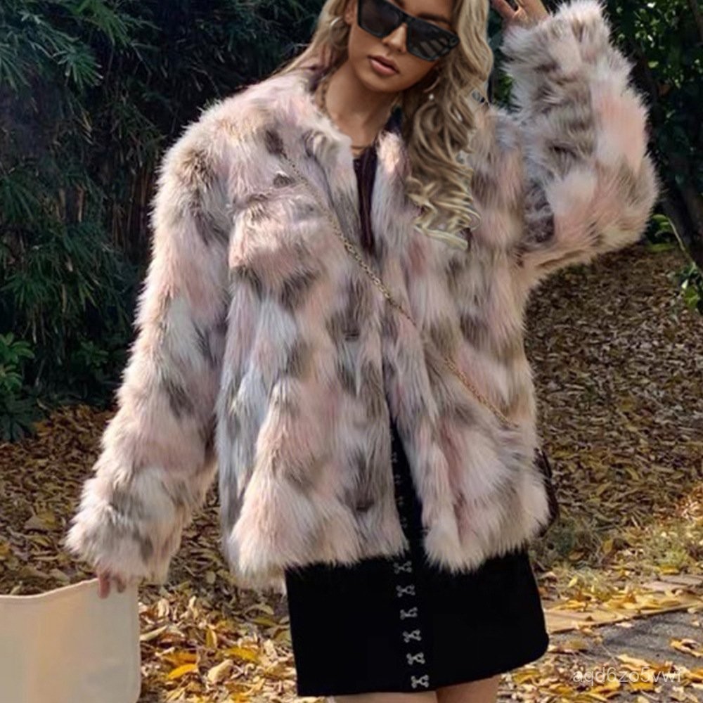 CJF0568Foreign Trade Wholesale Artificial Fur Imitation Fox Fur Imitation Fur Women Short Autumn and