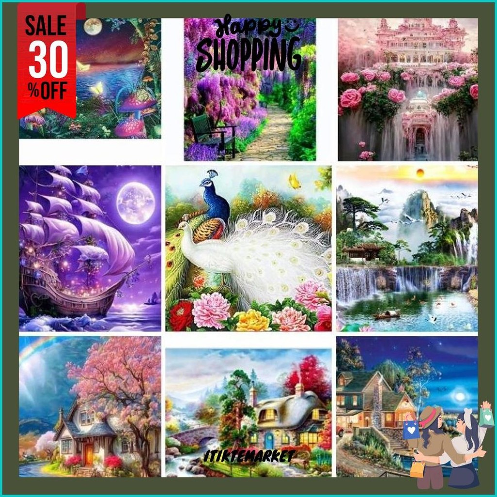 

Square 5D Full Drill Diamond Painting Kotak Diy Kerajinan Tangan Murah