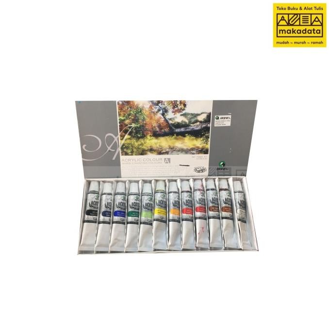 

Sale Cat Akrilik Acrylic Paints Maries | Painting Colours 12 Warna Murah