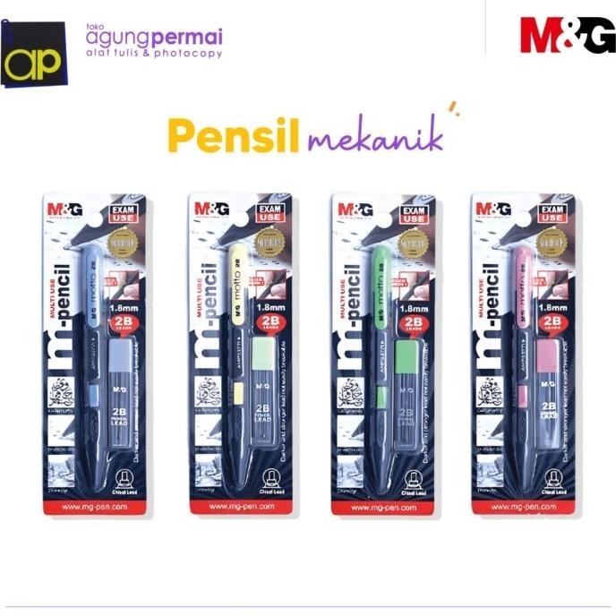 

HOT 2025 !! Pensil Mekanik M&G Calligraphy 2B Blister