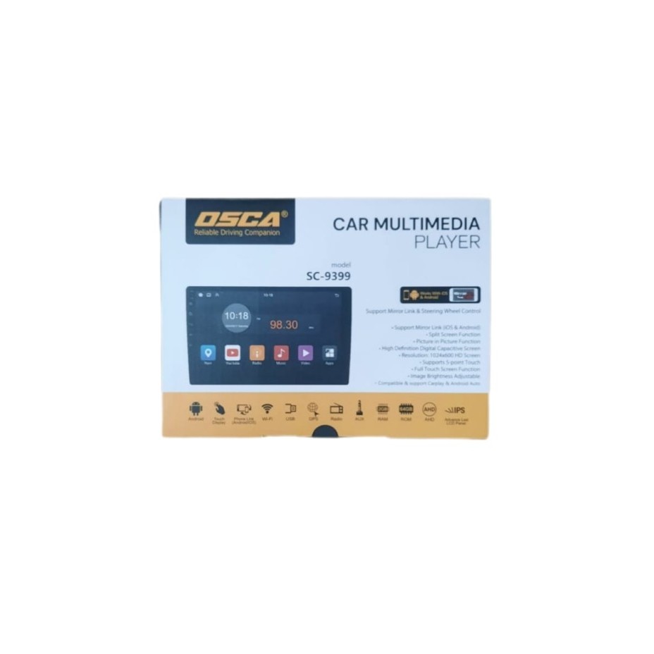 head unit android 9 inch osca ram 2/64gb