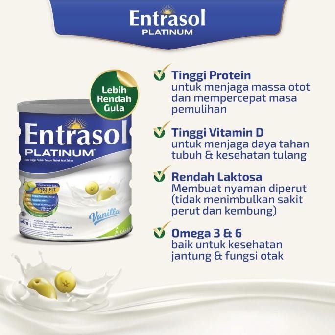 

TRIPLE PACK: ENTRASOL PLATINUM VANILLA 800G - 3 PCS [terbaik]