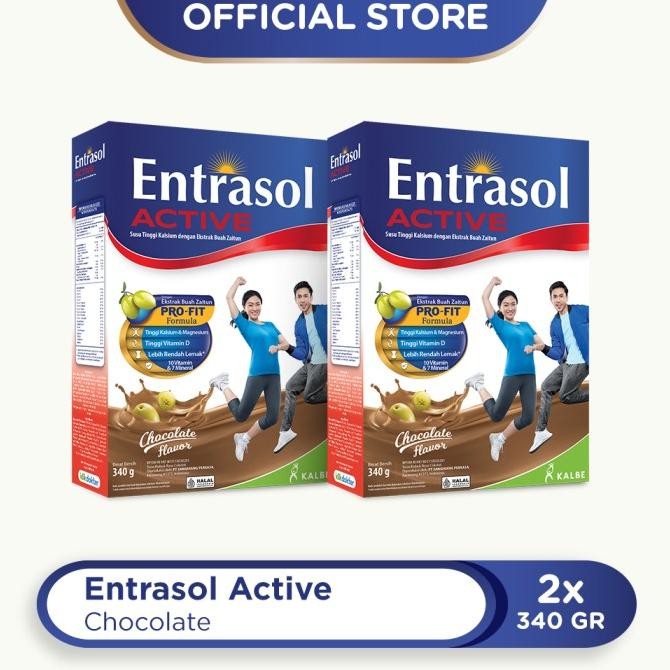 

TWIN PACK: ENTRASOL ACTIVE CHOCOLATE 340G- 2 PCS [terbaik]