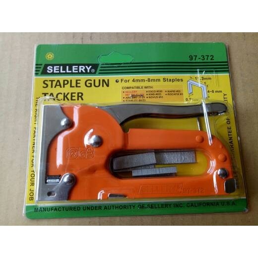 

STAPLE GUN TACKER/ STAPLER/ STAPLES TEMBAK BESI MERK SELLERY
