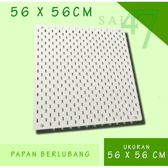 

Promo!! Papan Pegboard 56X56Cm / Organizer Wall / Papan Dinding Berlubang