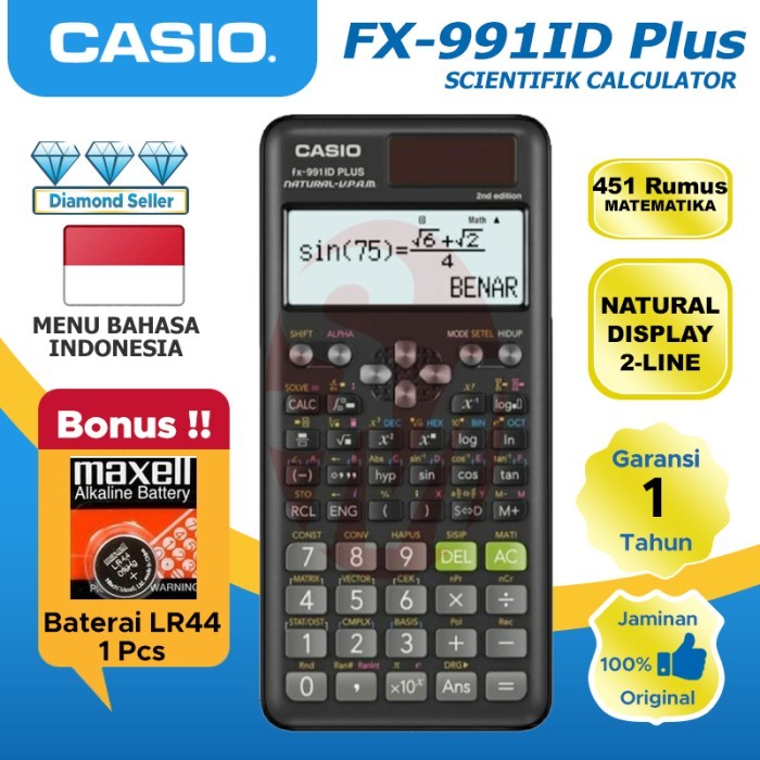 

Ready Stock Kalkulator Casio Fx 991 Id Plus