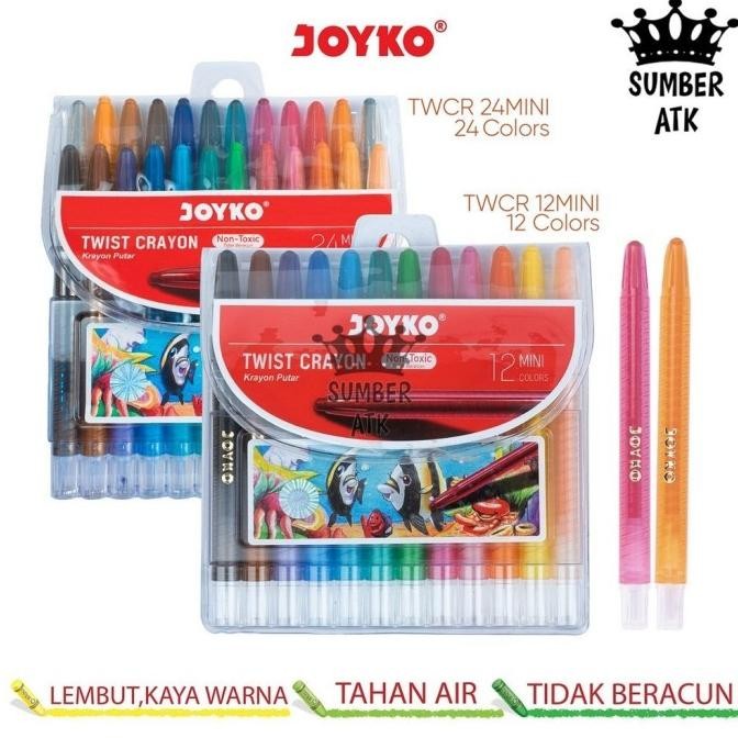 

KRAYON PUTAR MINI TWIST CRAYON JOYKO TWCR 12 DAN 24 WARNA