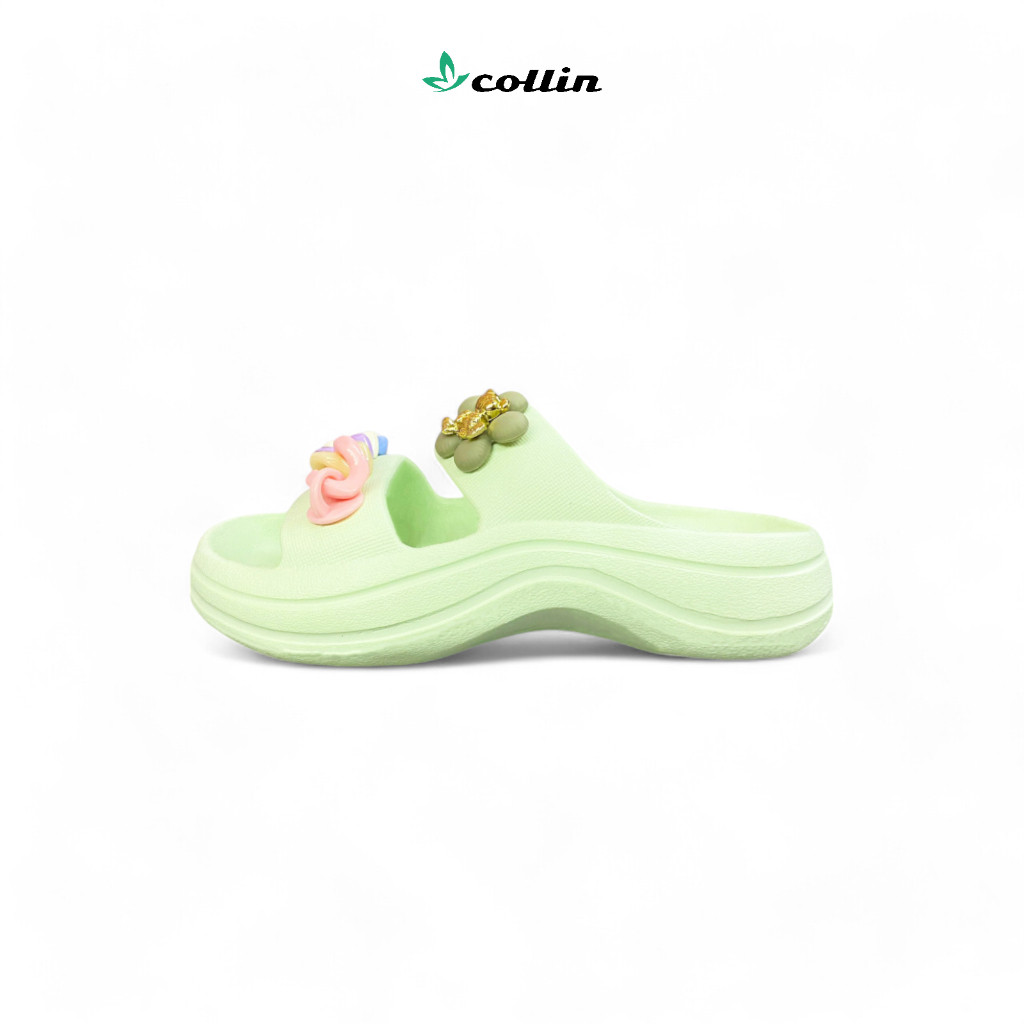 Promo Baju Anak COLLIN sendal selop rantai anak perempuan warna pastel jibbitz bunga B7816-25