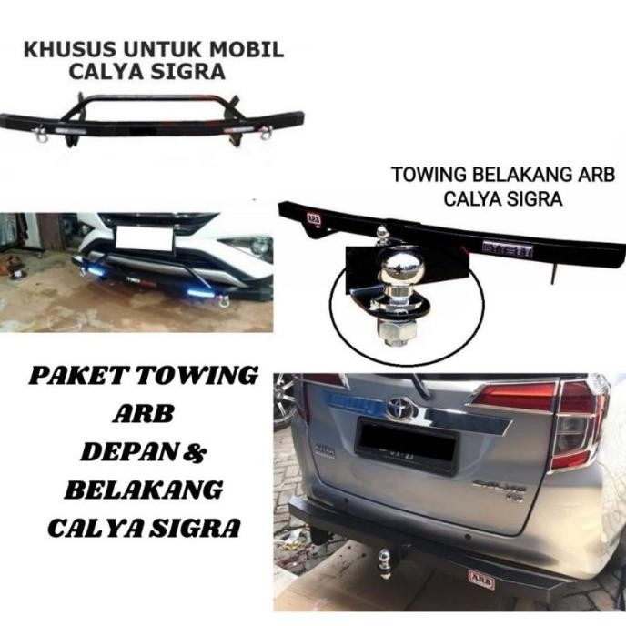 PAKET TOWING DEPAN BELAKANG CALYA SIGRA BUMPER BEMPER BESI ARB