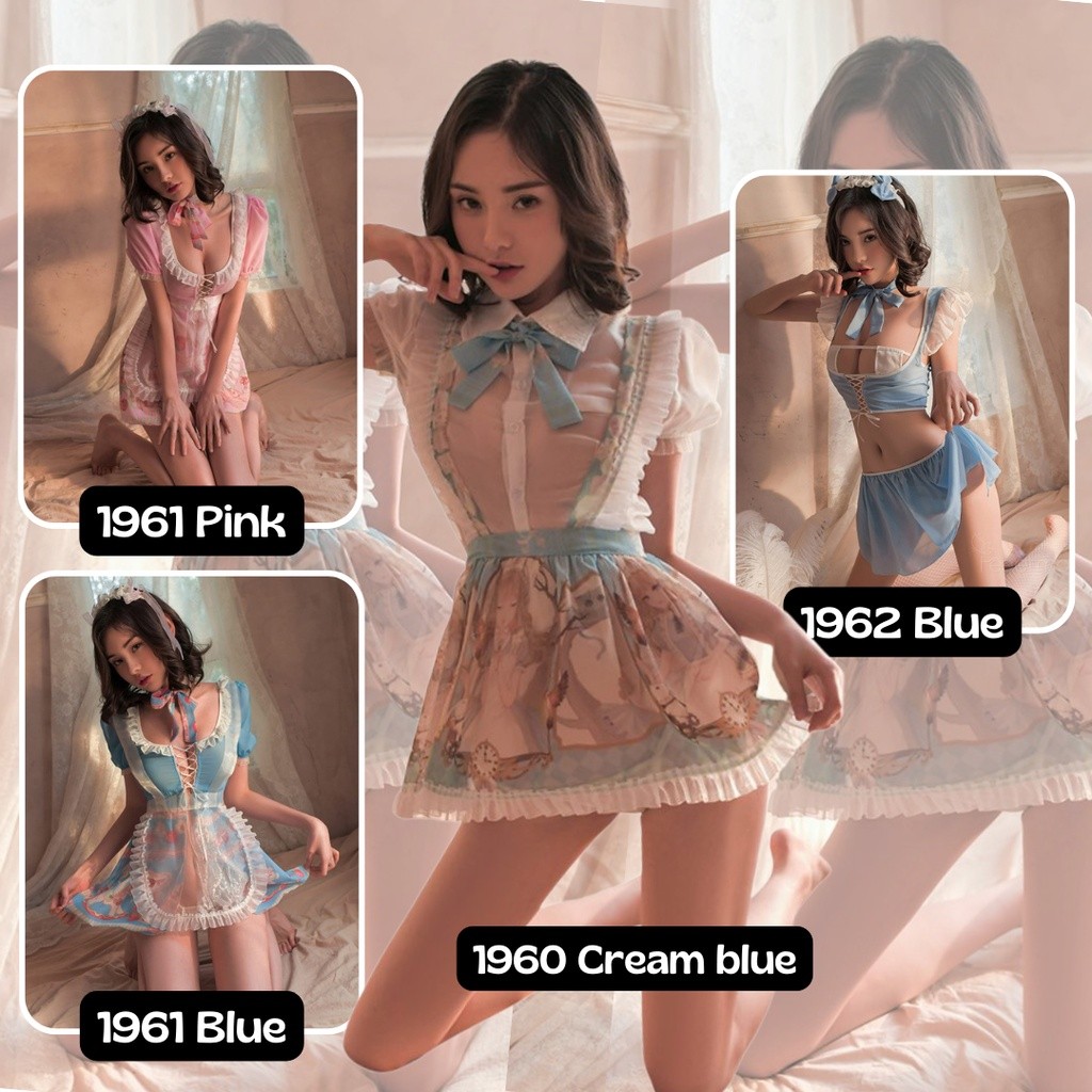 Promo Baju Wanita RR1960 RR1961 RR1962 LOLITA Lingerie Cosplay Maid Lolita Cute Lingerie Costume