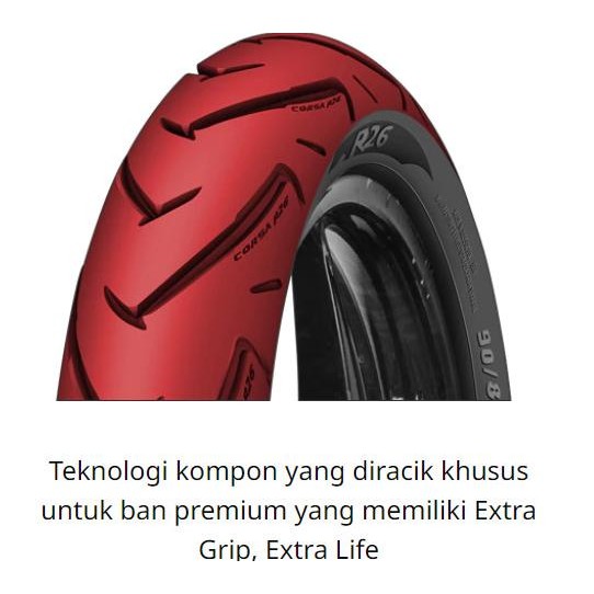 CORSA R26 Ring 14 80/80 90/80 100/80 Ban Motor Matic Tubles