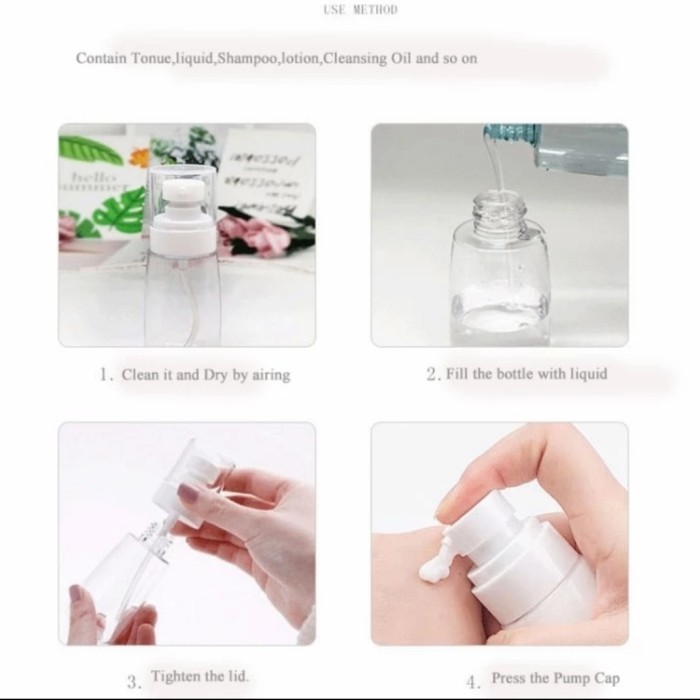 Ghemat Botol Plastik Pump Lotion Treatment 30 Ml Kosong Bening Petg
