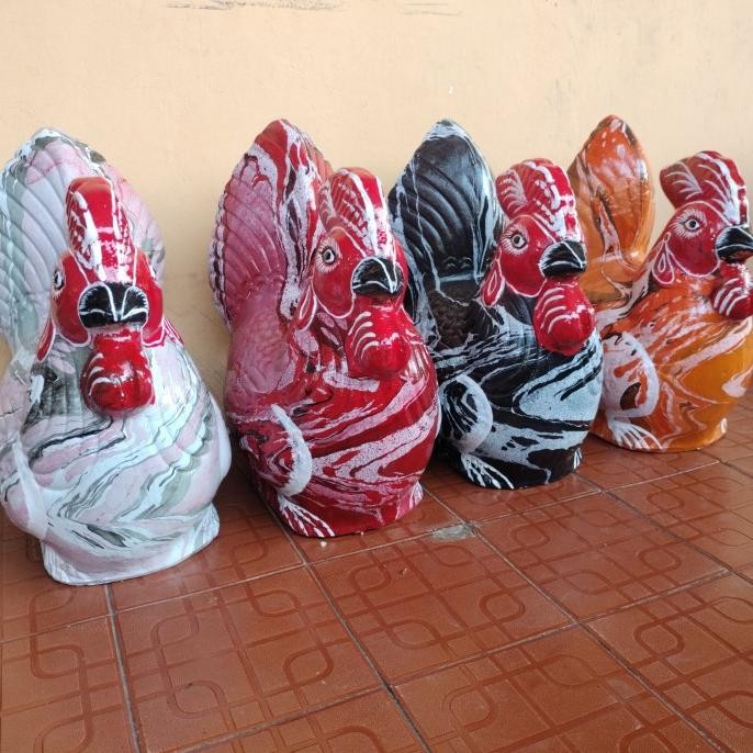 celengan ayam jumbo dari tanah liat GM